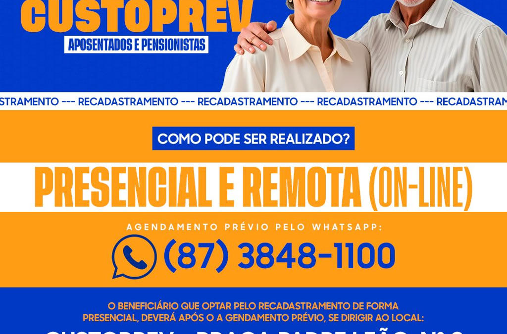 Recadastramento do Beneficiários – CUSTOPREV