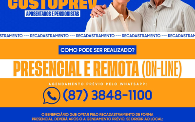 Recadastramento do Beneficiários – CUSTOPREV